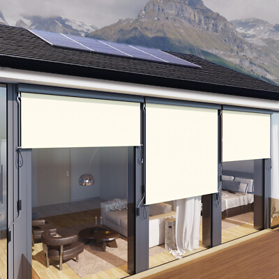 Senkrechtmarkise 1,4 x 2,5 m für Balkon Terrasse, Vertikalmarkise für