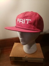 RARE Vintage FRIT TRAIN Strapback Cord Trucker Hat Cap Made In The USA Golf Hat