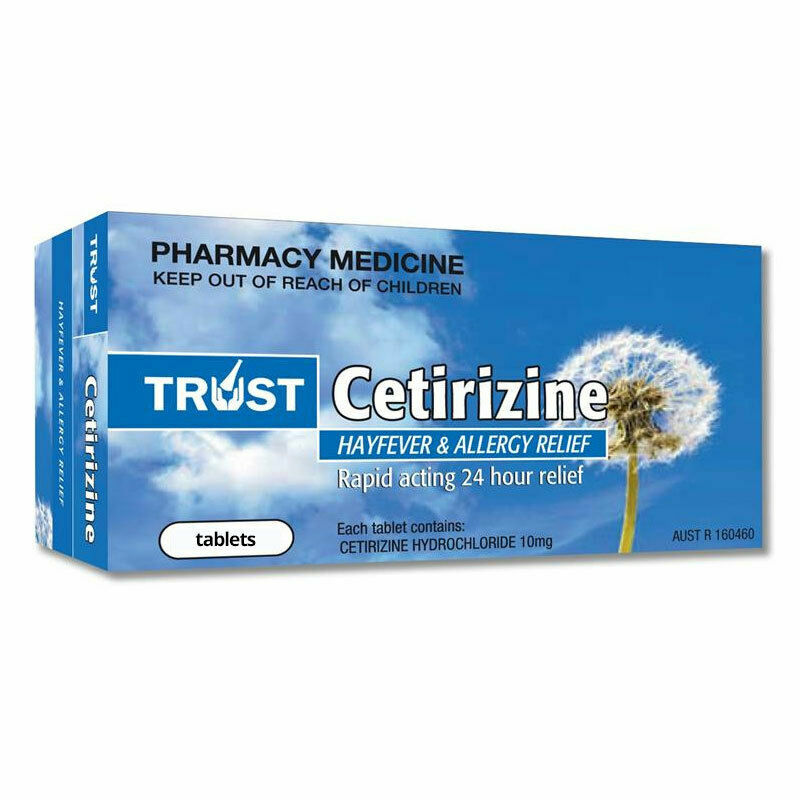 Trust Cetirizine 10mg, 300x Tablets Generic Zyrtec Alternative eBay