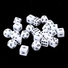 24 Pieces Acrylic Math Game Dice Standard Size Board Game Fraction Dice Teaching