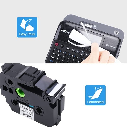 5PCS Brother Ptouch 24mm Label TapeTZe-251 TZe251 TZe TZ Tape PTP700 PTD600 - Picture 4 of 9