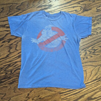 Ghostbusters Blue SHIRT (Small) 18x24 Movie Logo Ghost Mad Engine