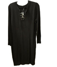NWT Torrid sexy Tie Front Black Sweater dress size 2