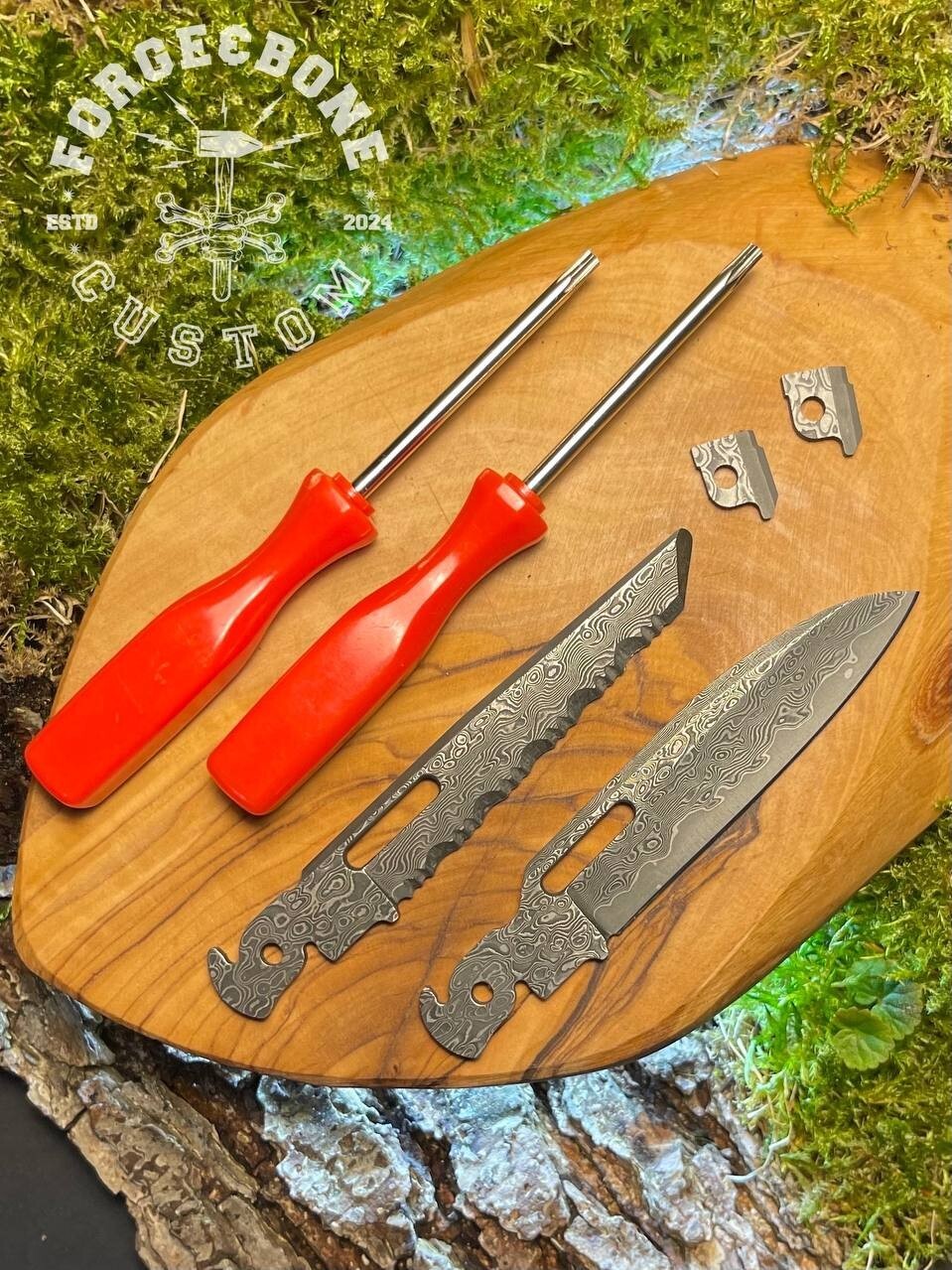 Cuchillo de damasco negro para Leatherman Free P2/Free P4/Arc repuesto VG10 acero