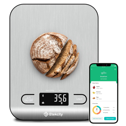 Food Nutrition Kitchen Scale, Digital Grams and Ounces for Weight Loss, Baking,