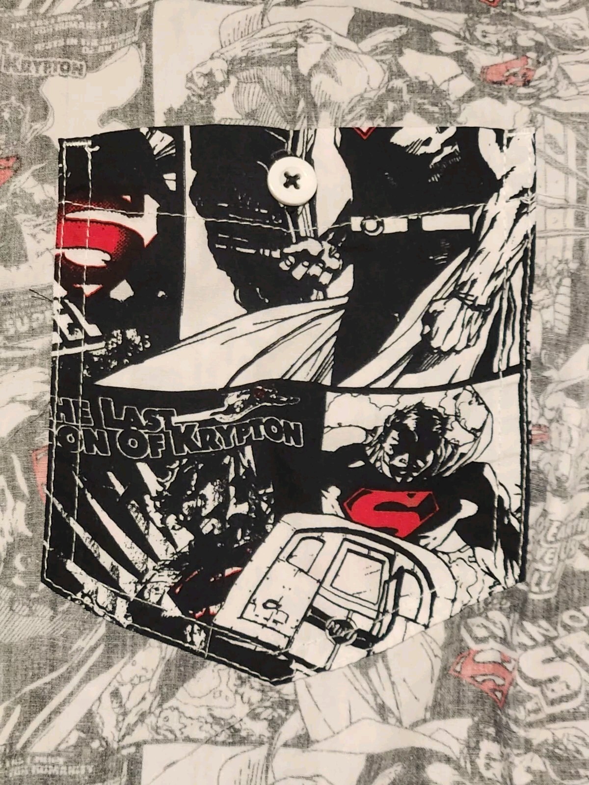 Superman Men's Reverse Print Small Button Down Sh… - image 3