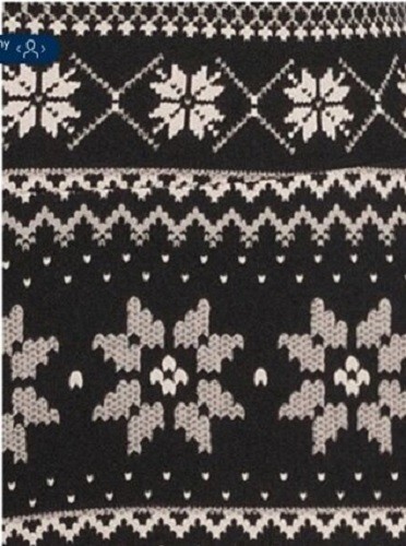 Time & Tru NEW♈Woman's Fairisle high rise Ankle leggings size M~black/gray - Picture 4 of 4
