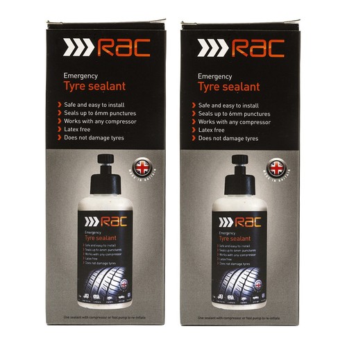 2x RAC Emergency Tyre Sealant Puncture Repair Car Flat Tire 300ml No