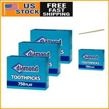 Diamond Flat Toothpicks 750ct, 3 Pack