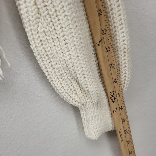 NOBO NO BOUNDARIES GIRL'S SWEATER WHITE SIZE SMALL 3-5 KNIT PULLOVER RAW HEM - Picture 10 of 18