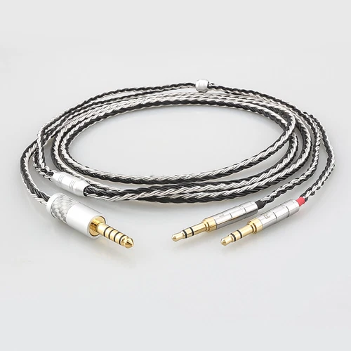 16Cores 7N Silver Plate Dual 3.5mm Earphone Cable For Hifiman Sundara Ananda new - Picture 1 of 11