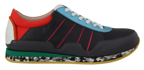 Dolce & Gabbana Multicolor Leather-Blend Low Top Men's Sneakers Authentic - 第 1/6 張圖片