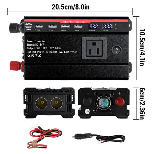 5000W Convertidor DC 12V/24V A 110VAC Con USB Para Carro Auto Inversor Corriente - Picture 79 of 160