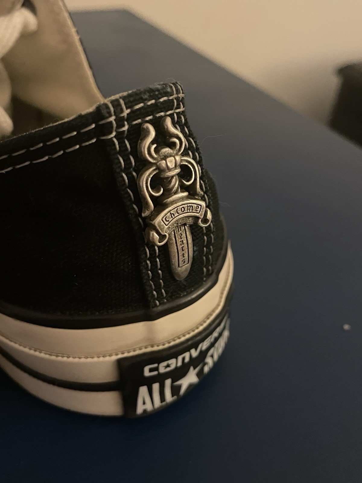 Chrome Hearts Converse Chuck Taylor Silver Dagger Mens size 7.5 thumbnail 6