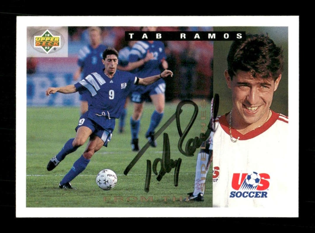 1993 Upper Deck World Cup 154 Tab Ramos signed auto autograph  BXCP56