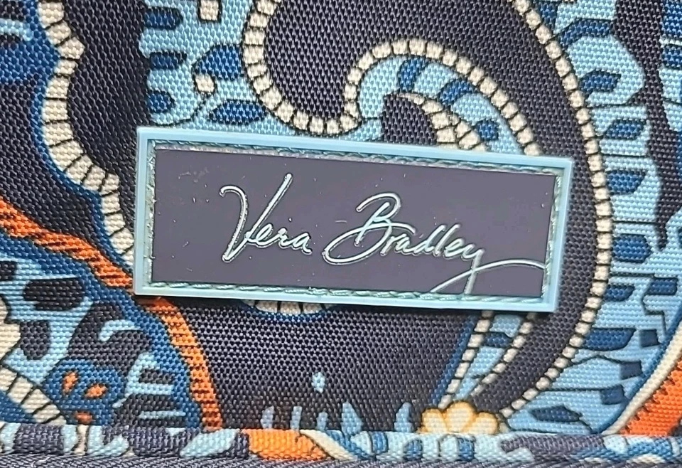 VERA BRADLEY Lighten Up 22" Rolling Wheeled Duffel Carry-on MARRAKESH Blue NWT - Image 4 of 4