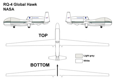 Miniwing-Plastic 312 1:144 Northrop-Grumman RQ-4B GLOBAL HAWK NASA