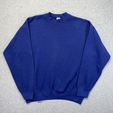 Vintage Fruit Of The Loom Crewneck Sweatshirt Mens Large L Blue USA Made 90s
