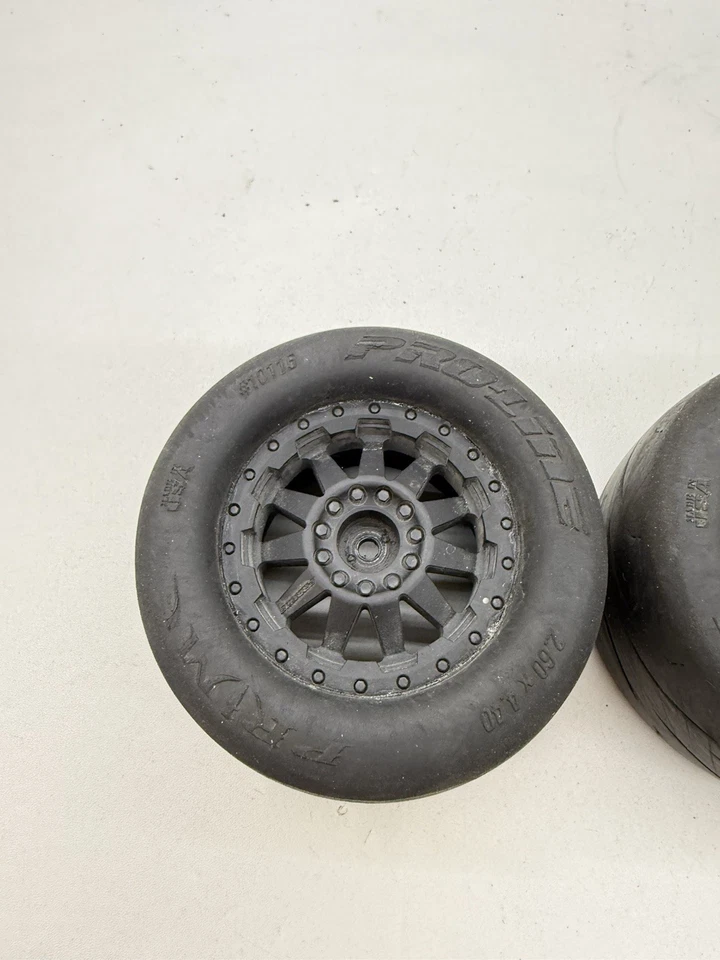 PROLINE Prime 2.8" Street Tires Mounted 12mm Black Wheels For Ft/Rr 10116 - Image 2 of 4