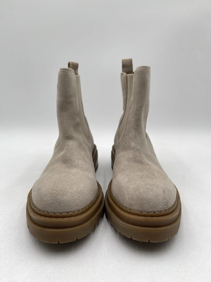 Bota Chelsea Feminina Steve Madden Chelsey Camurça Natural Tamanho 7.5M - Imagem 2 de 4