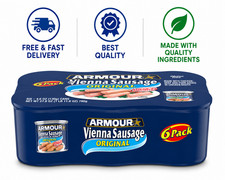 Armour Star Vienna Sausage Original 4.6 oz Pack of 6 Canned Meat