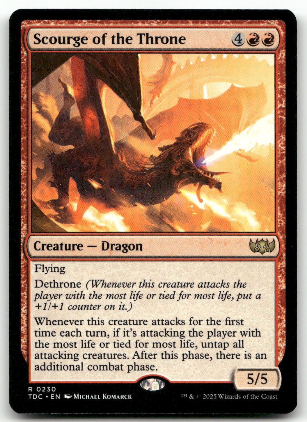 Scourge of the Throne #230 (NM) Tarkir Dragonstorm TDC Magic MTG