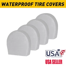 4PCS 30"-32" Waterproof Tire Covers Wheel & Tyre RV Trailer Camper Sun Protector