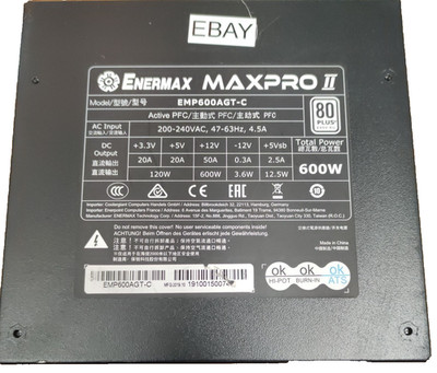 Enermax MAXPRO II 600W Netzteil EMP600AGT-C 80 Plus ATX