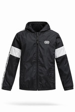 Ecko Unltd Boys Hooded Windbreaker Jacket Gray Size 10 Full Zip
