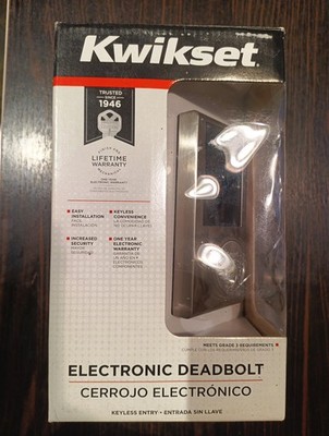 Kwikset 275CNT 15  Door Lock Electronic Deadbolt Easy installation GRADE 3 Secu