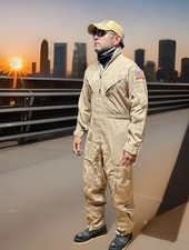 US Military Flyers tuta da volo Desert Tan CWU-27/P NOMEX originale taglia 40R usata