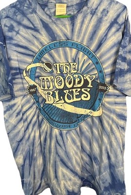 The Moody Blues 2013 Timeless Flight The Voyage Continues Tie Dye T Shirt Sz XL