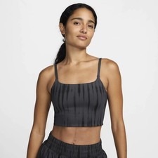 Nike Women's One Light-Support Longline Printed Sports Bra - Anthracite XS