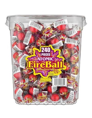 Atomic Fireballs Cinnamon Flavored Candy, 240 Individually Wrapped Pieces, 4.05 