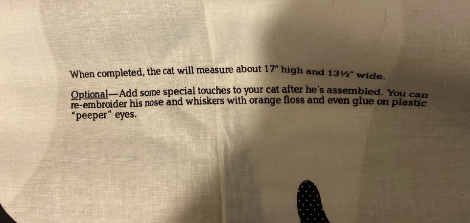 VIP Cranston Gato Negro Halloween Panel de Tela Relleno Exhibición Artesanía Hágalo Usted Mismo Coser Foto 4 de 4