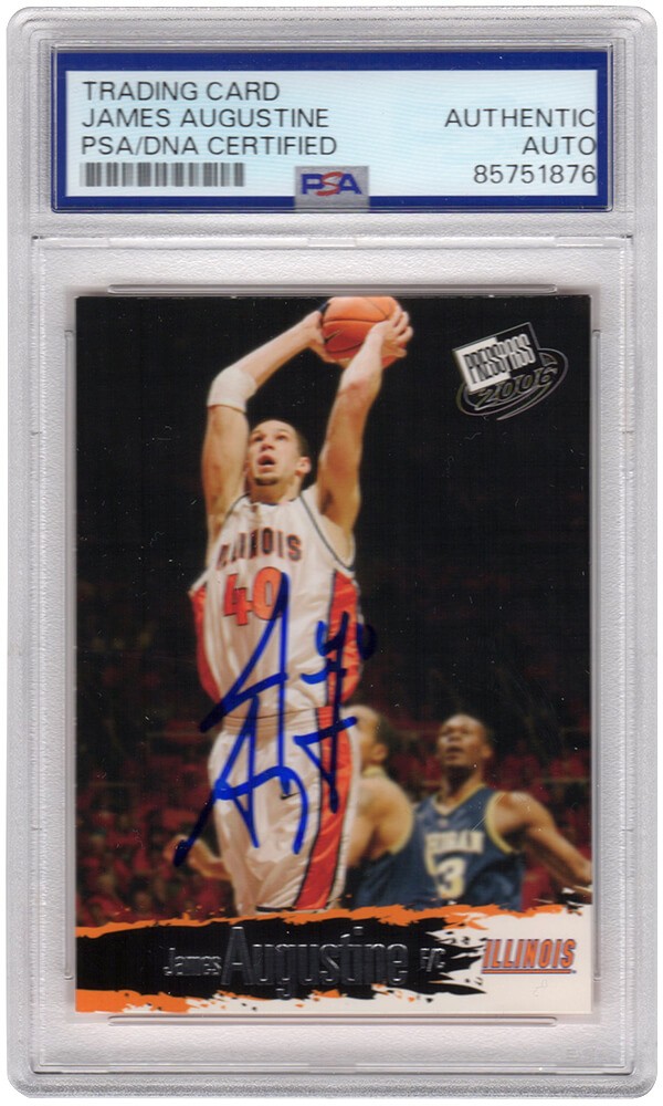 James Augustine Signed Illinois 2006 Press Pass Gold Rookie Card #G4 - (PSA/DNA)