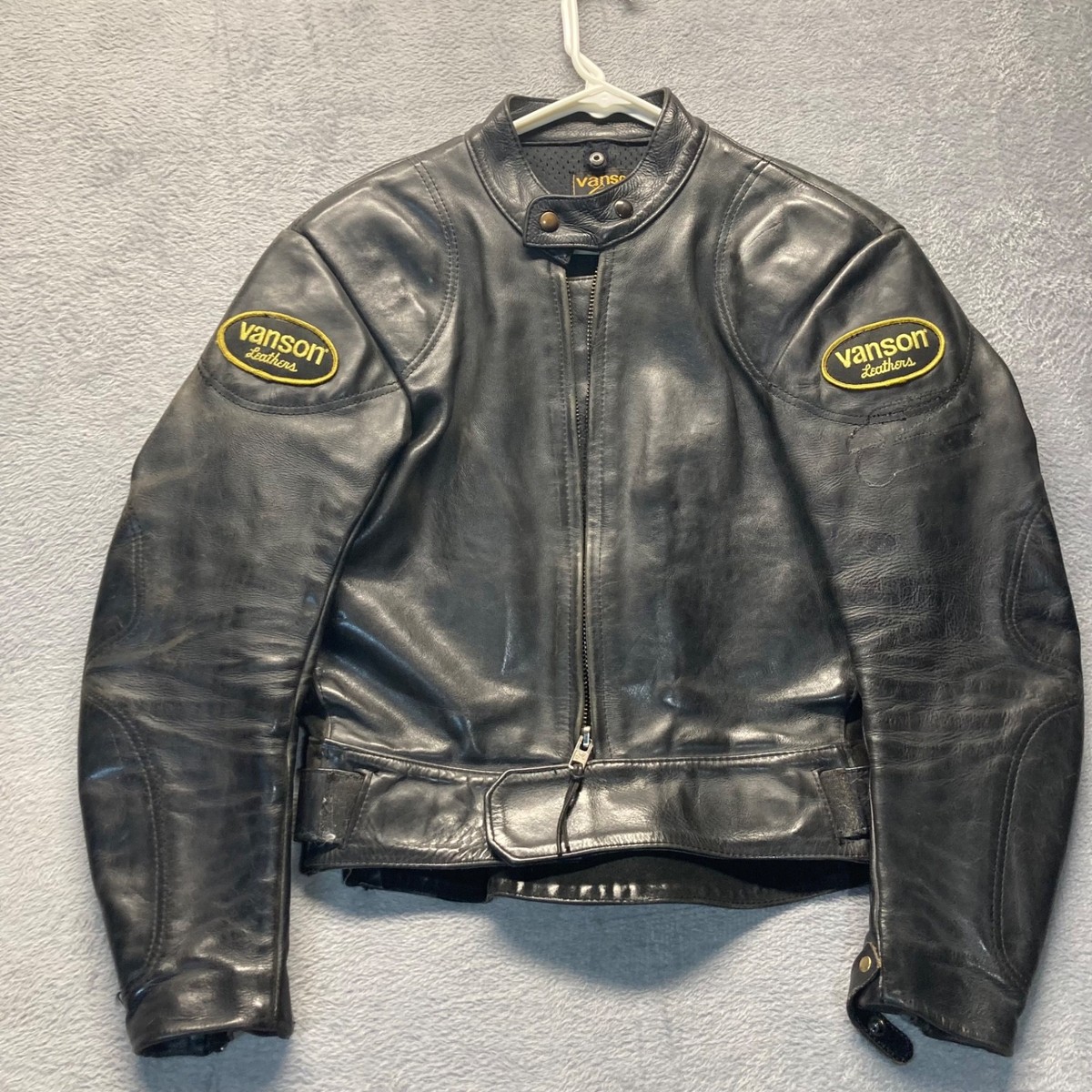 Vanson Cobra MK2 Motorcycle Jacket Size 40 Black Leather