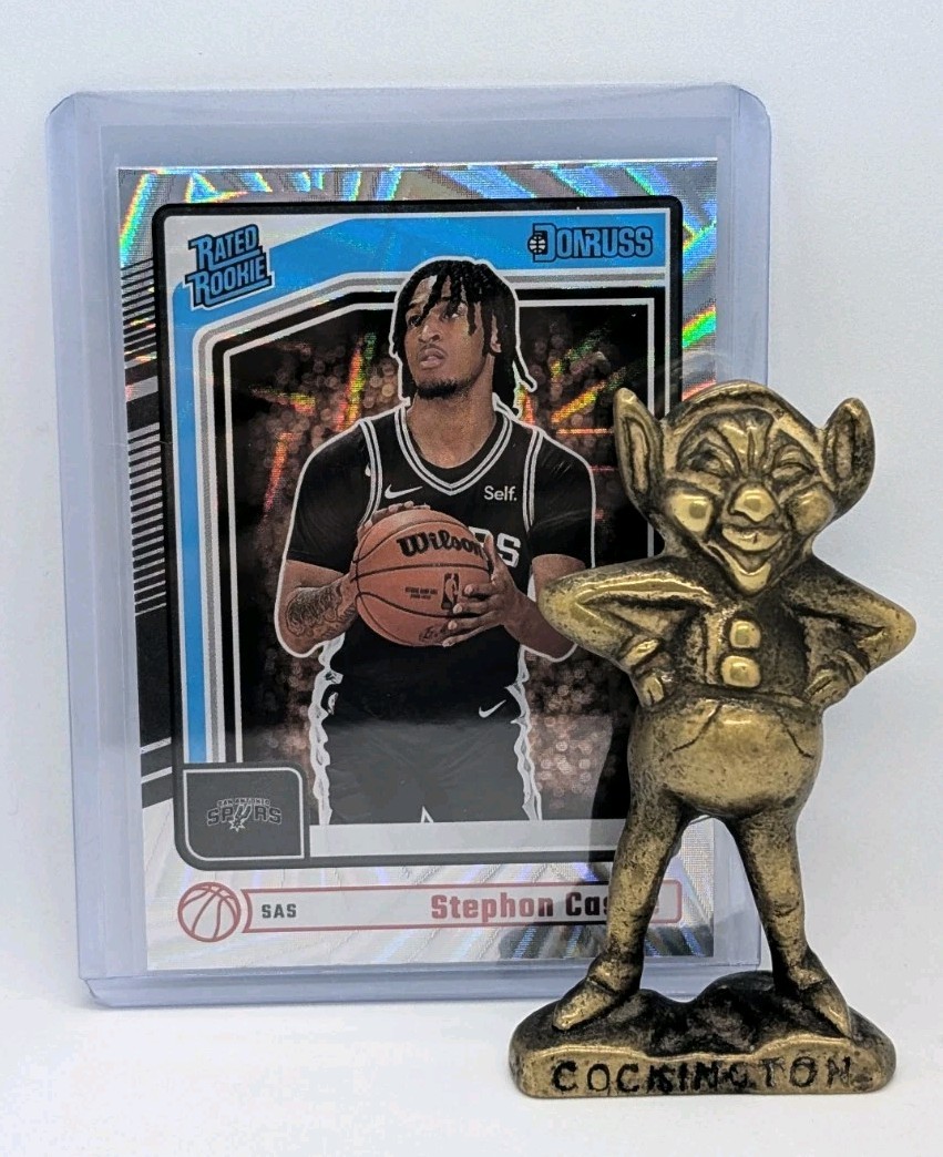 2024-25 Panini Donruss Rated Rookie 244 Stephon Castle Red Wedges - Spurs