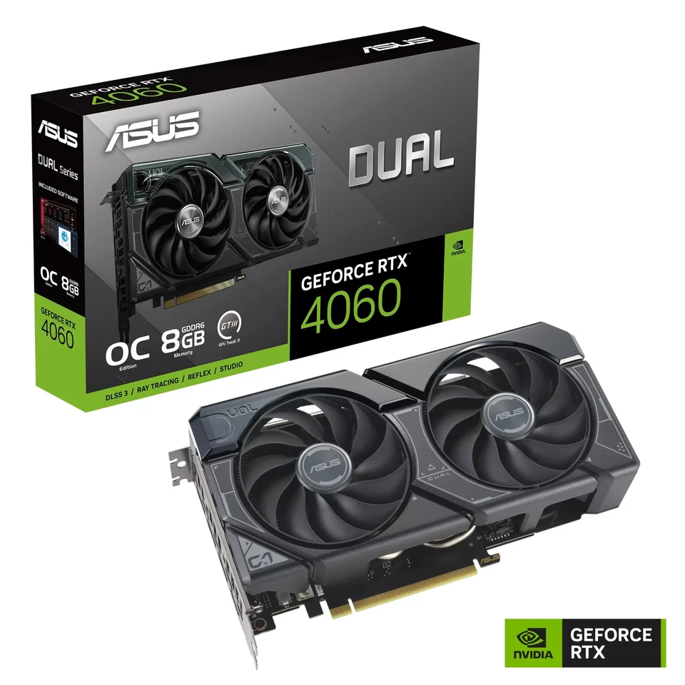 ⭐️GPU ASUS Dual RTX 4060 OC Edition 8GB GDDR6 (Dual BIOS P/Q) - COME NUOVA - Immagine 2 di 4