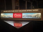 Rare Vintage Coors Original Lighted Beer Sign Rocky Mountain Bar display pub htf