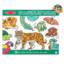 Melissa  Doug Jumbo Coloring Pad Animals 50 Sheets Kids Art Activity Ages 3 