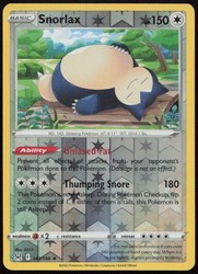 Snorlax 143/196 Reverse Holo Rare Lost Origin