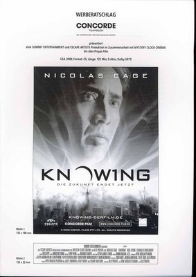 Knowing - Werberatschlag