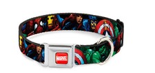 MARVEL Full Color Seatbelt Buckle Collar Large 1524" WAV031