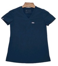 Figs Scrub Top Womens XXS Caribbean Blue Catarina One Pocket Uniform PO 1596