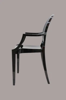 Kartell Louis Ghost Stuhl schwarz stapelbar für Innen- und - Sehr Gut