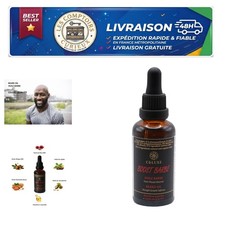 Huile Barbe BIO Ricin Argan Jojoba Vitamine E 50 ml Pousse Fortifiante