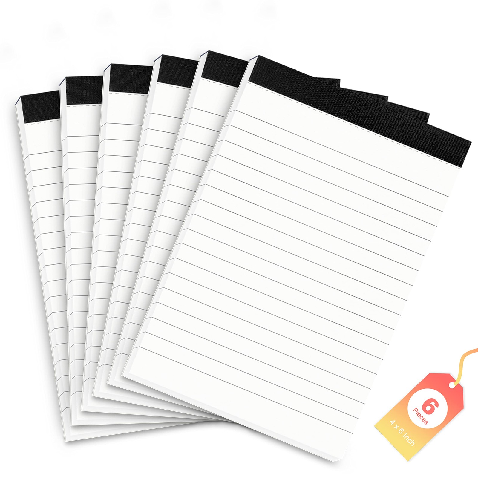 6 Pack Small Notepads for Office 4 X 6 Inch Pocket Note Pad for Reminders and No