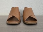 Vintage Havana Women's Criss Cross Mule Sandals Tan Studded Block Heel Size 8.5 — photo 5