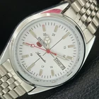 JAPAN VINTAGE REFURBISHED SEIKO 5 AUTOMATIC 6309A MENS WHITE WATCH a442808-1